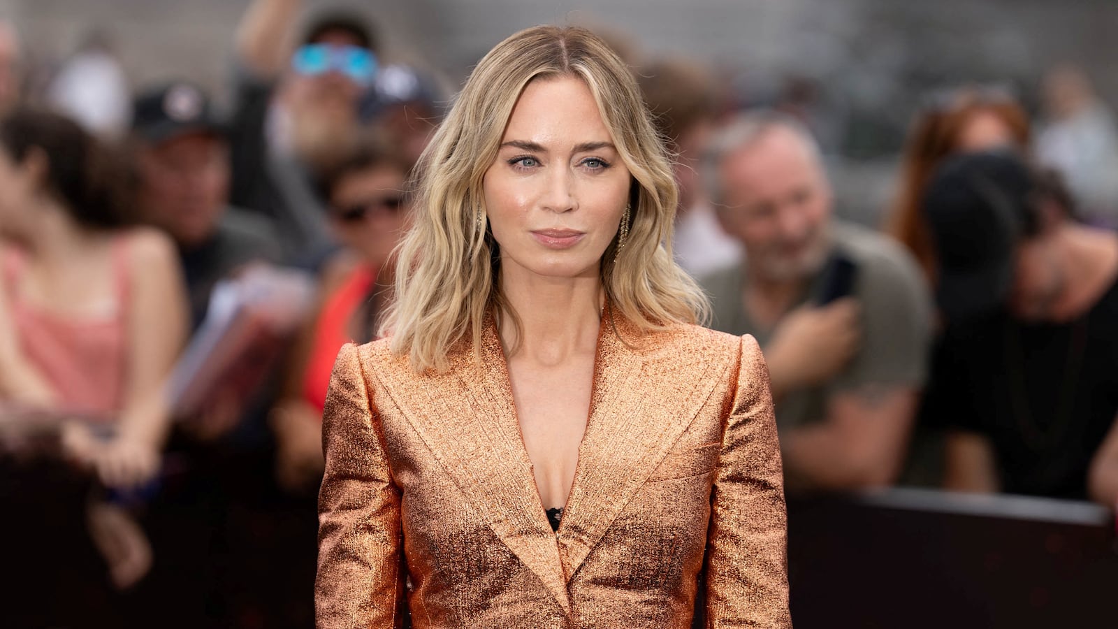 A picture of Emily Blunt, who says she is taking a break from acting this year to spend more time with her children and family.