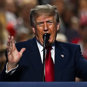 President Donald Trump speaks on stage on the second day of the 2026 Republican National Convention at the American Airlines Center on September 10, 2026 in Dallas, Texas.
