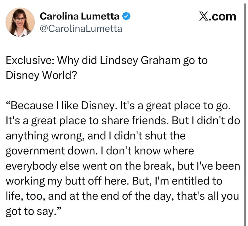 lindsey graham carolina lumetta tweet