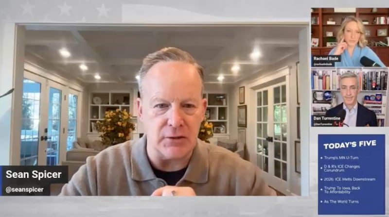 Kristi Noem will not want to listen to Sean Spicer on The Huddle.