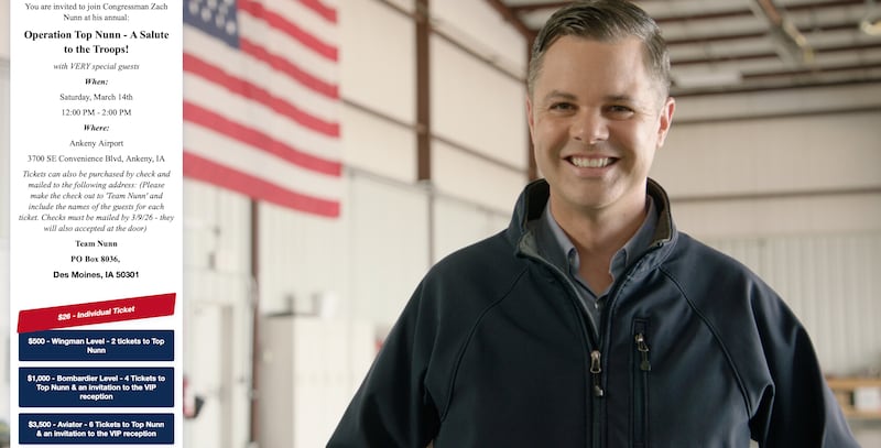 Details for Zach Nunn's Salute to the Troops.