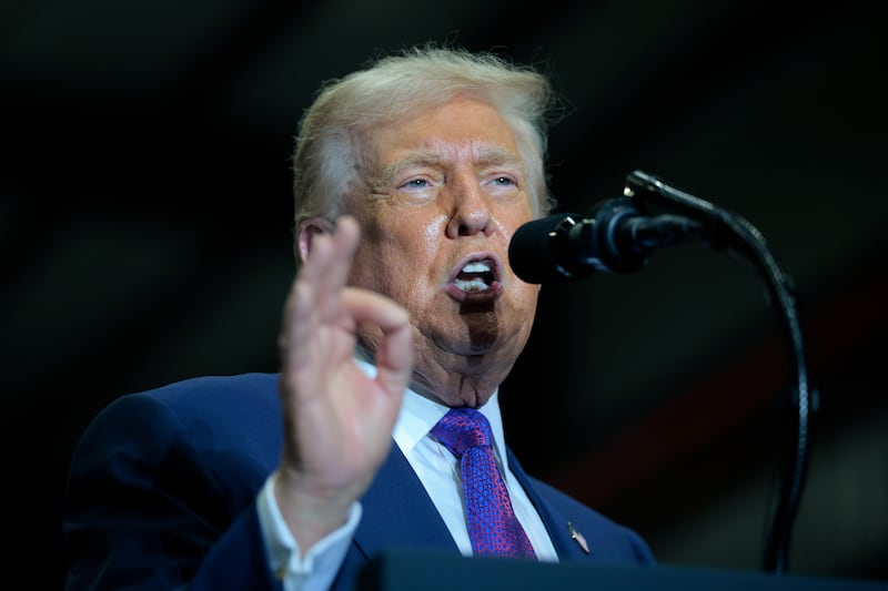 President Donald Trump speaks at the Coosa Steel Corporation on February 19, 2026, in Rome, Georgia. Trump delivered remarks on the economy and affordability as the state has started voting to replace the seat vacated by former Rep. Marjorie Taylor Greene.