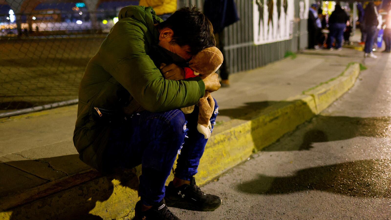 Venezuelan Abel Maldonado mourns for his brother Orlando Maldonado outside the immigration detention center where several migrants died after a fire broke out in Ciudad Juarez, Mexico, March 30, 2023.