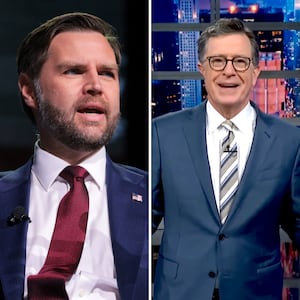 JD Vance and Stephen Colbert