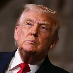 US President Donald Trump takes questions from journalists after announcing the US Navy's new Golden Fleet initiative, unveiling a new class of warships, at Mar-a-Lago in Palm Beach, Florida, on December 22, 2025. President Donald Trump on December 22 announced a new class of heavily armed warships that will be named after himself -- an honor usually reserved for US leaders who have left office.
Two of the Trump-class ships will be built initially but that number could grow substantially in the future, according to the president, who said they will be "some of the most lethal surface warfare ships" and "the largest battleship in the history of our country."
Trump made the announcement at his Mar-a-Lago residence in Florida alongside Pentagon chief Pete Hegseth, Secretary of State Marco Rubio and Navy Secretary John Phelan, with images of the planned high-tech vessels on stands nearby. (Photo by ANDREW CABALLERO-REYNOLDS / AFP via Getty Images)