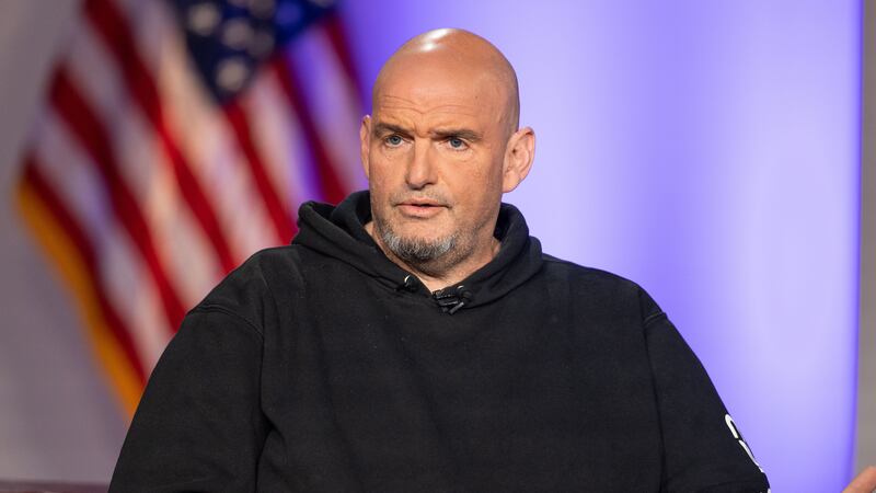 BOSTON, MASSACHUSETTS - JUNE 2: U.S. Senator John Fetterman during the sixth installment of The Senate Project moderated by FOX NEWS anchor Shannon Bream at the Edward M. Kennedy Institute for the United States Senate on June 2, 2025 in Boston, Massachusetts. The Senate Project is an initiative between the Kennedy Institute and the Hatch Foundation that brings together sitting US Senators from opposing parties for an Oxford-style exchange of ideas about current political issues before a live audience. (Photo by Scott Eisen/Getty Images)