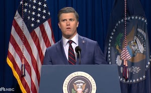 Saturday Night Live, Colin Jost as Pete Hegseth. (NBC)
