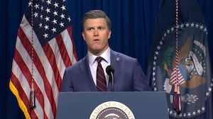 Saturday Night Live, Colin Jost as Pete Hegseth. (NBC)