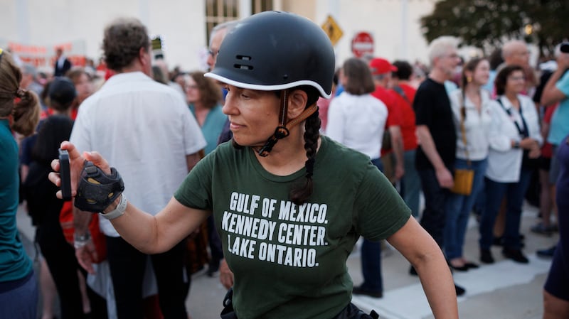 Fed up at the protest against Donald Trump's plans for the Kennedy Center.