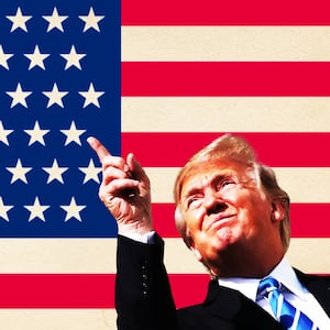 Donald Trump, 51 star flag illustation