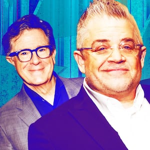Stephen Colbert, Patton Oswalt and Bill Maher