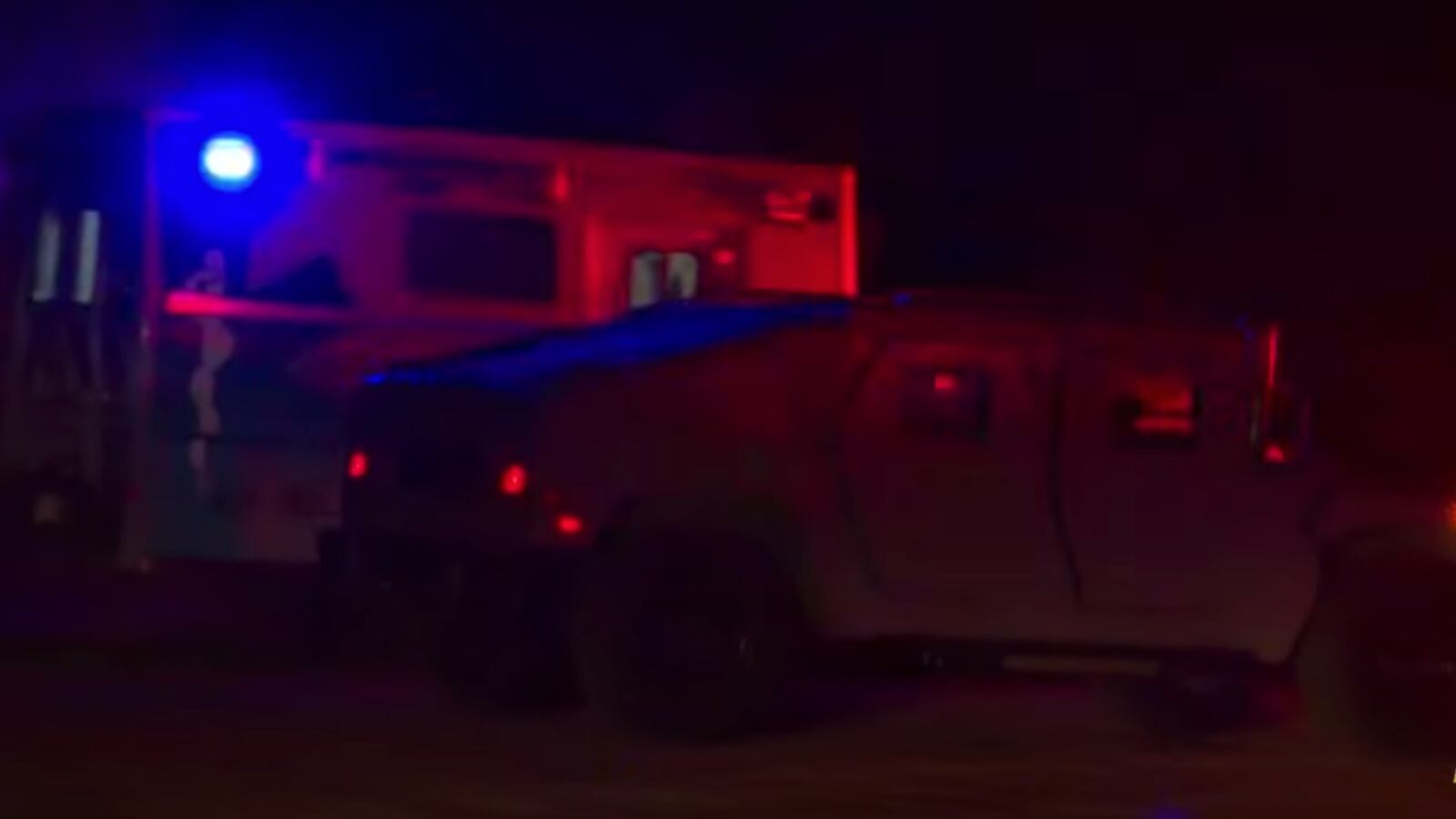Emergency services at the scene of a shooting in Custer County, Colorado.