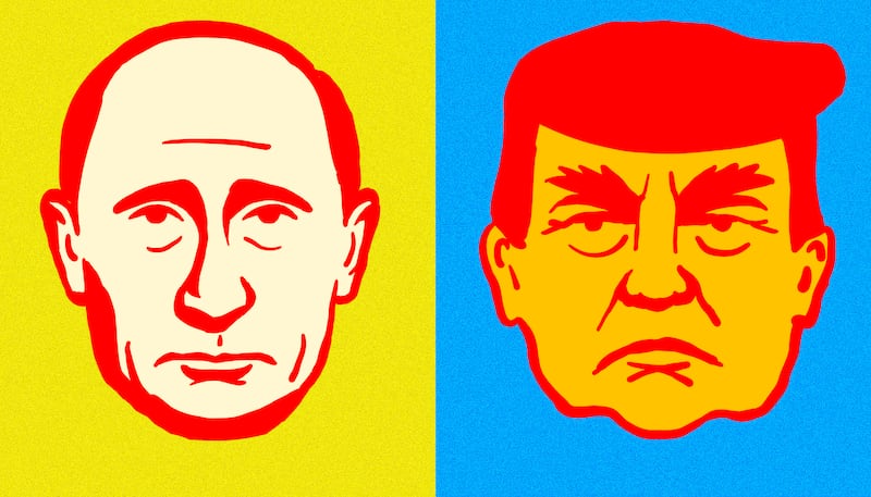 Vladimir Putin, Donald Trump illustration