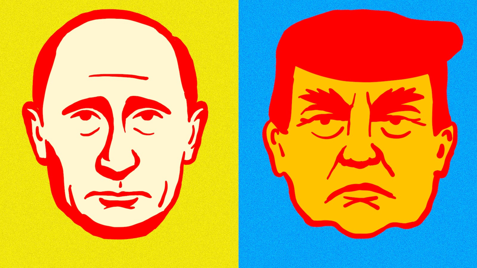 Vladimir Putin, Donald Trump illustration