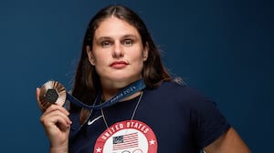 U.S. Olympian Ilona Maher poses for a photo at the USA House at Paris 2024 on July 31, 2024, in Paris, France.