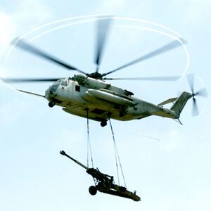 An CH-53 Super Stallion helicopter—a similar aircraft carrying five U.S. Marines has gone missing en route to California.