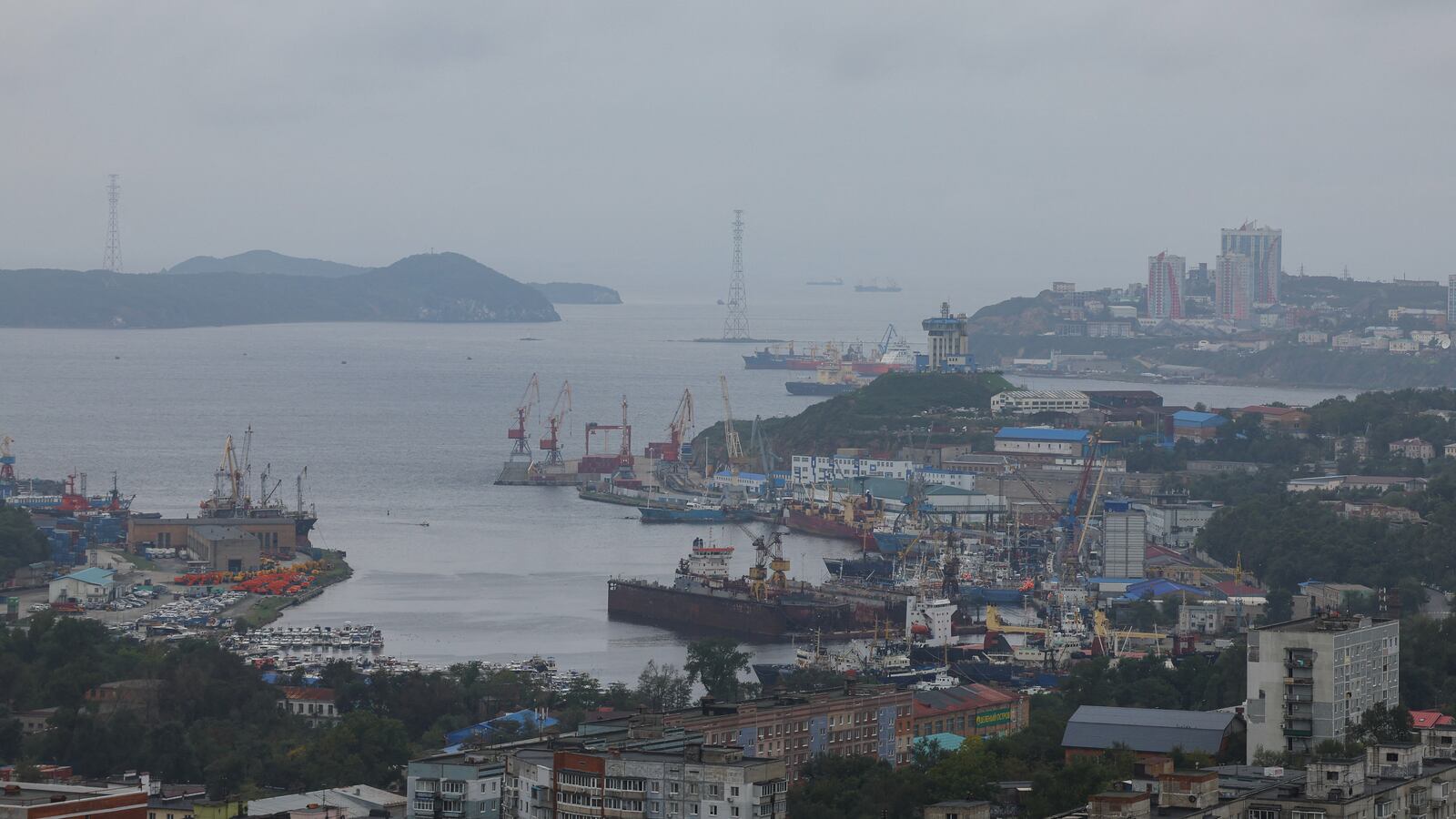 A view shows ships in the far eastern port of Vladivostok, Russia September 11, 2023
