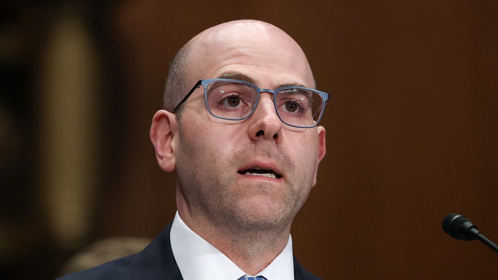 Stephen Miran, currently the Chairman of the Council of Economic Advisors, testifies before the Senate Banking, Housing and Urban Affairs Committee September 4, 2025 in Washington, DC.