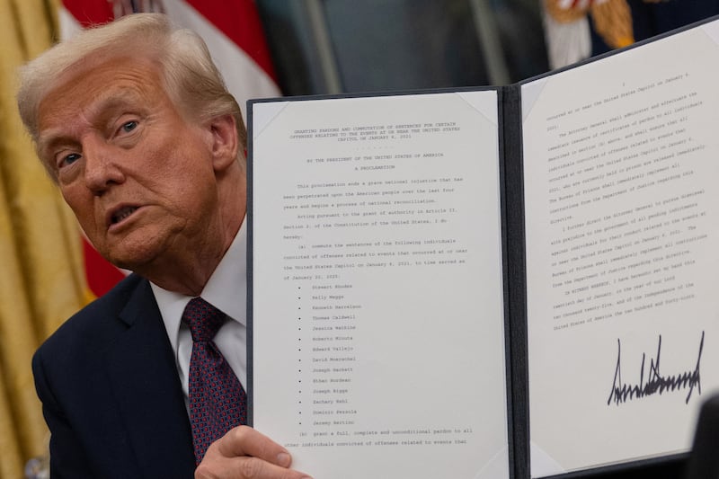 Trump issued mass pardons for Jan. 6 defendants on Inauguration Day.