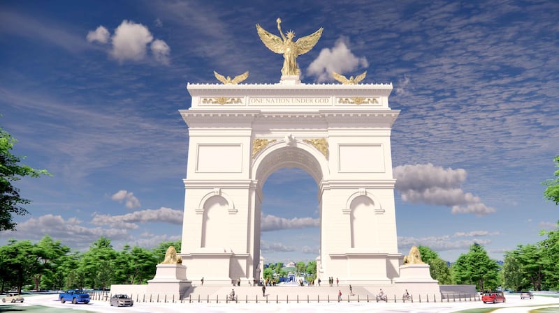 Renderings of Trump's Arch by architecual firm Harrison Design