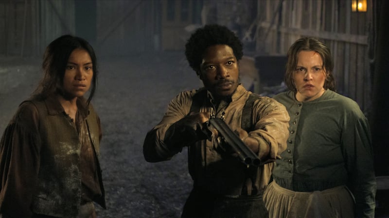 (L-R) Natalia del Riego as Lilla Belle, Lamar Johnson as Albert Mason, and Katelyn Wells as Samara Alderton.