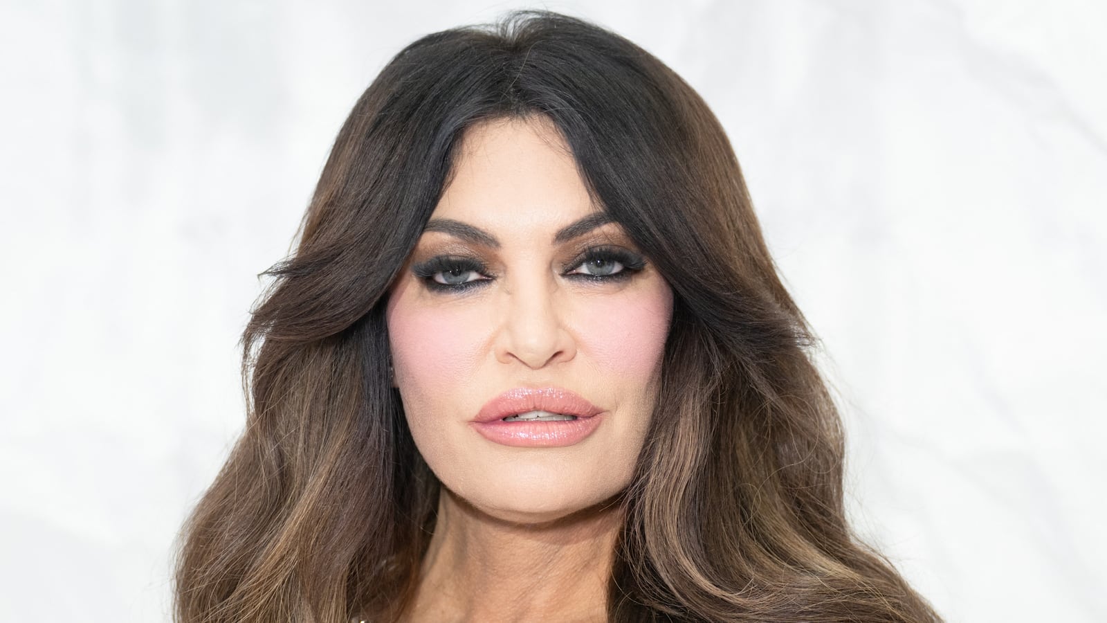 U.S. Ambassador to Greece Kimberly Guilfoyle attends the Celia Kritharioti Haute Couture Fall/Winter 2026-2027 show as part of Paris Fashion Week in Paris France 2026/07/09 (Photo by Laurent Hou / Hans Lucas / AFP via Getty Images)