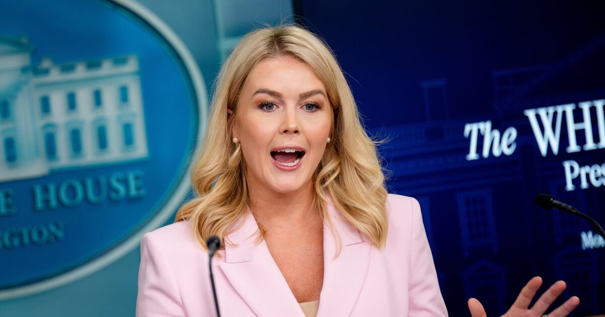 Leavitt Launches Angry Defense of Trump’s Money-Making Schemes