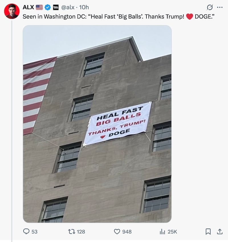 Big Balls tribute posted on ALX X account.