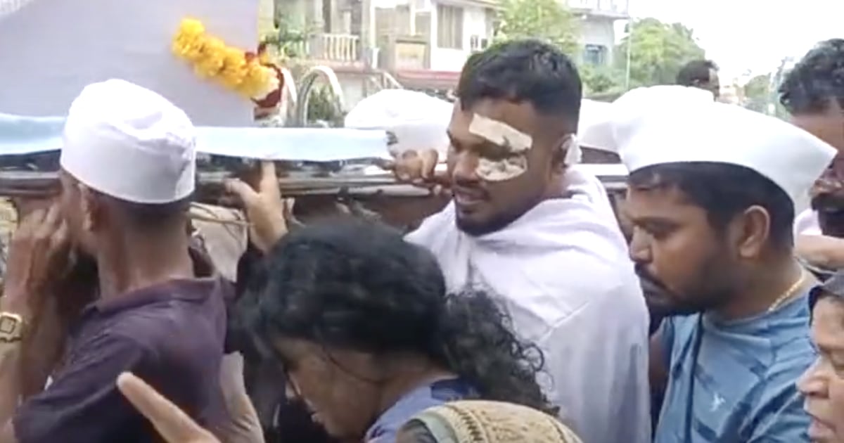 Sole Survivor of Boeing Crash Carries Coffin of His Brother Killed in the Disaster