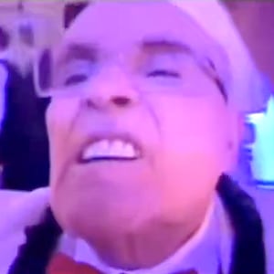 Rudy Giuliani struggles to work his cameraphone.