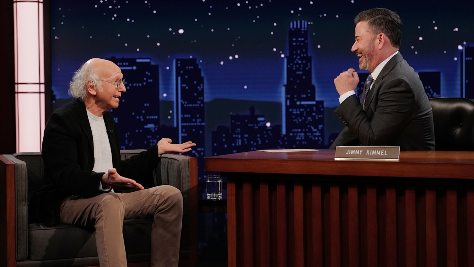 Larry David and Jimmy Kimmel