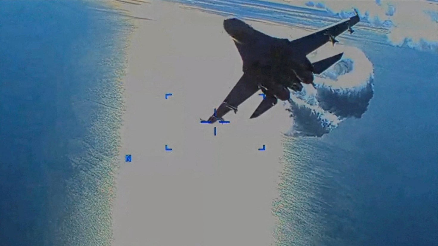 Video from a U.S. drone over the Black Sea.