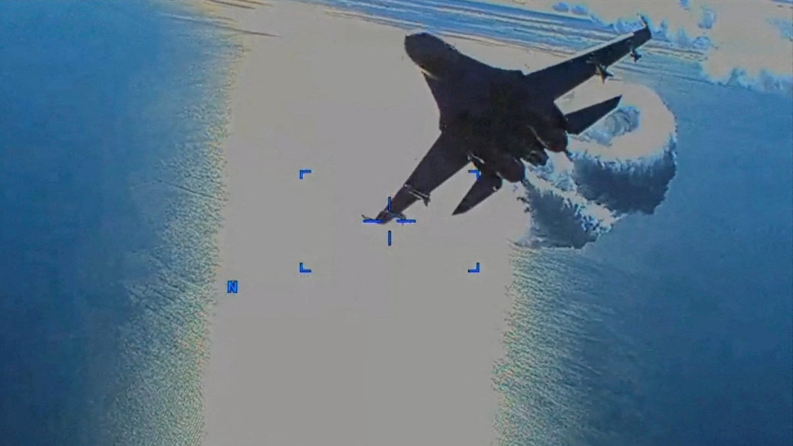 Video from a U.S. drone over the Black Sea.