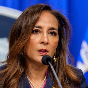 WASHINGTON, DC - SEPTEMBER 29: Assistant Attorney General for Civil Rights Harmeet Dhillon speaks during a news conference at the Justice Department on September 29, 2025 in Washington, DC. The Justice Department has filed a complaint under the Freedom of Access to Clinic Entrances (FACE) Act against protestors who targeted a New Jersey synagogue in November 2024. (Photo by Andrew Harnik/Getty Images)