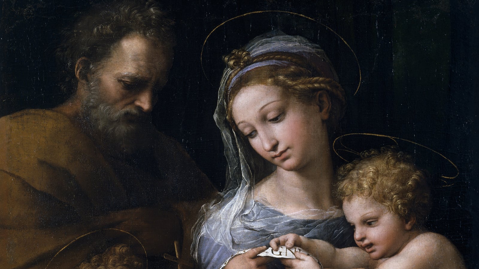 The Madonna of the Rose (Madonna della rosa), c. 1520. Found in the collection of the Museo del Prado, Madrid.