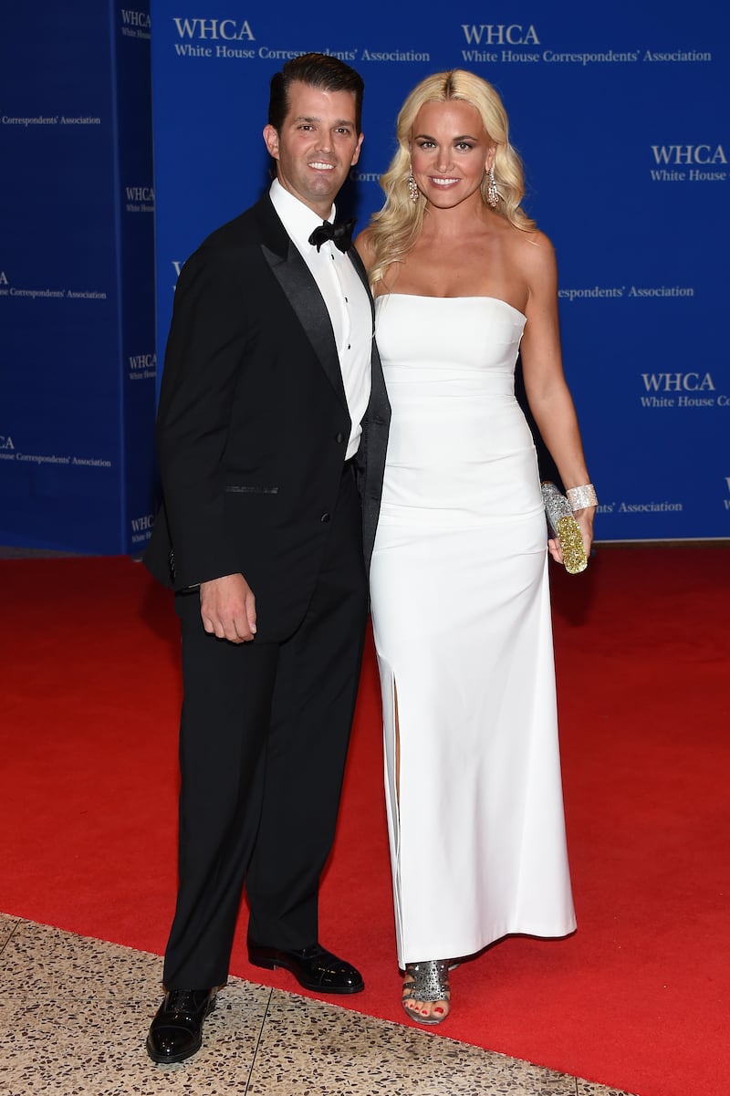 Donald Trump Jr and Vanessa Trump attend the 102nd White House Correspondents' Association Dinner on April 30, 2016 in Washington, DC.
