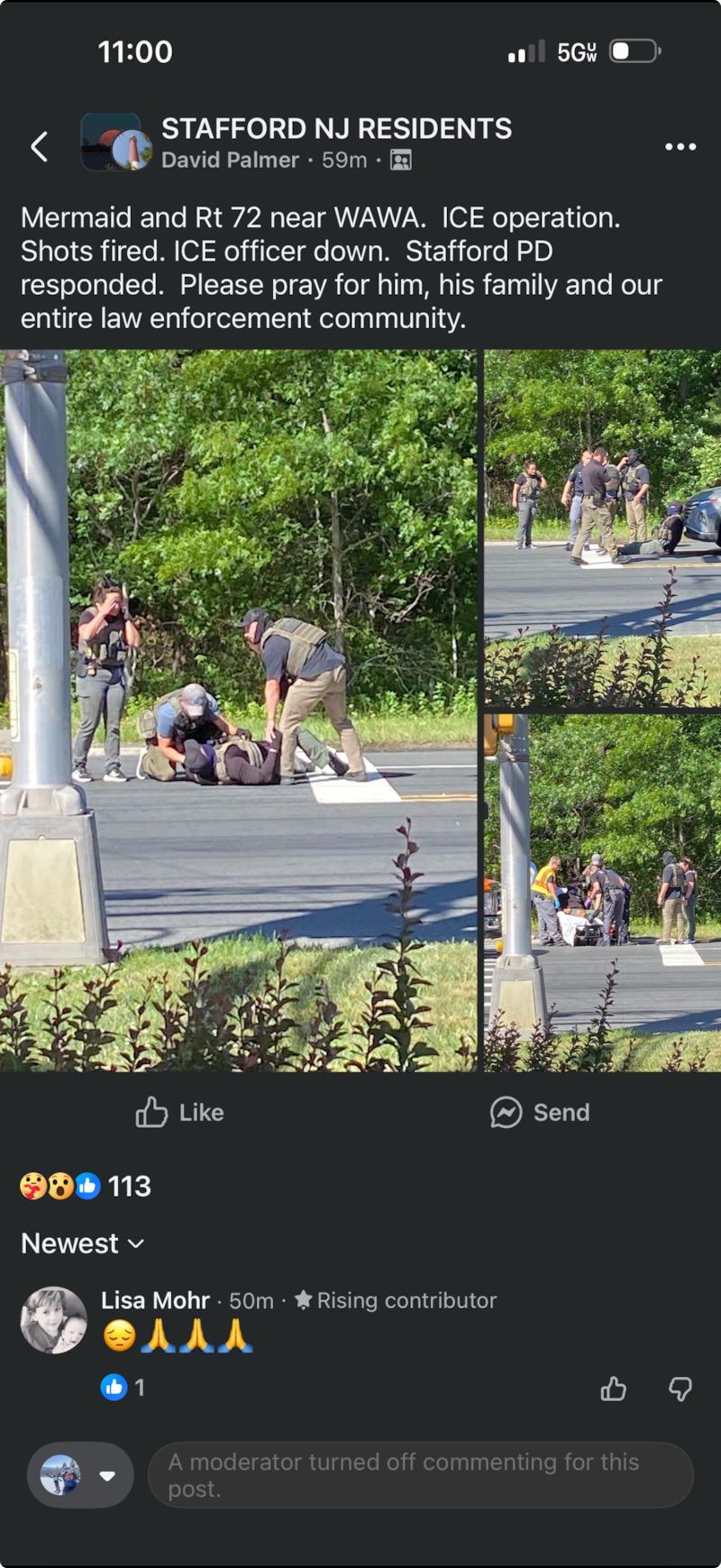 Residents appear to be divided over the incident.