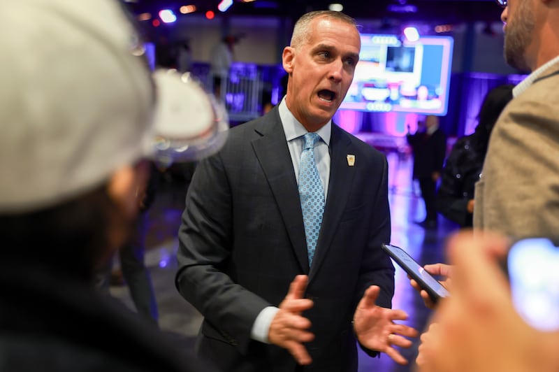 Campaign senior advisor Corey Lewandowski attends the election night watch party for Republican presidential nominee former President Donald Trump at the Palm Beach County Convention Center on November 05, 2024, in West Palm Beach, Florida.