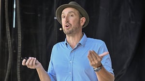 PHOENIX, ARIZONA - APRIL 20: Randall Lane speaks during the Forbes 30 Under 30 Summit on April 20, 2026 in Phoenix, Arizona. (Photo by Astrida Valigorsky/Getty Images)