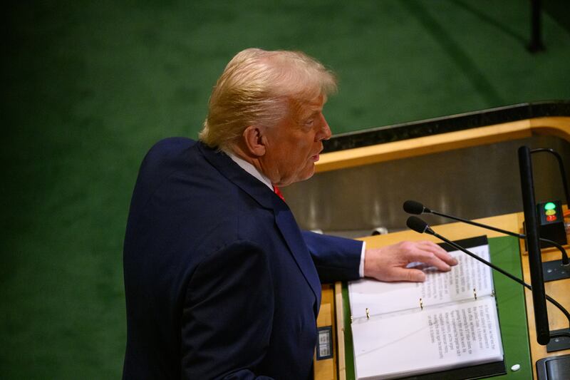 U.S. President Donald Trump speaks to the 80th session of the UN’s General Assembly