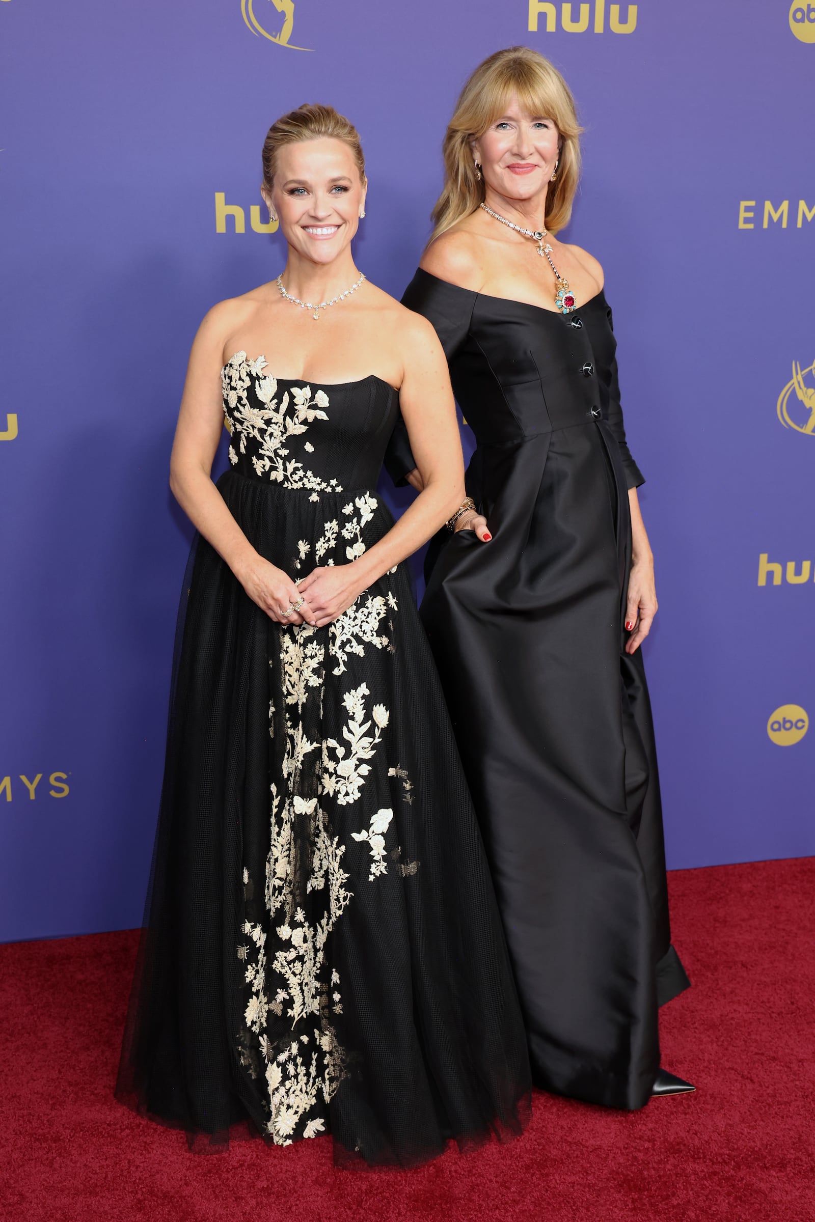Reese Witherspoon and Laura Dern starred together in "Big Little Lies." Here at the 2024 Emmy Awards in Los Angeles, California.
