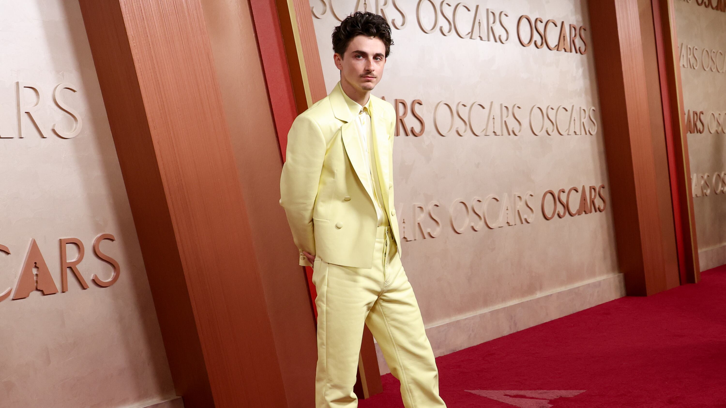 Timothée Chalamet's Yellow Suit Mocked at the Oscars, Compared to Curious George