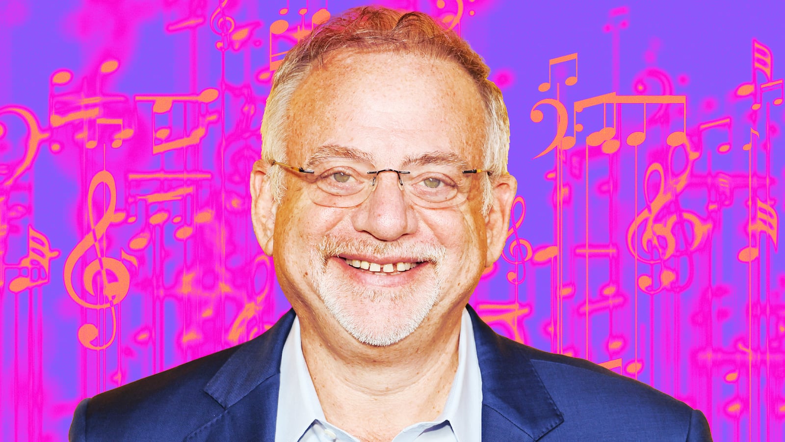 A photo illustration of Marc Shaiman.