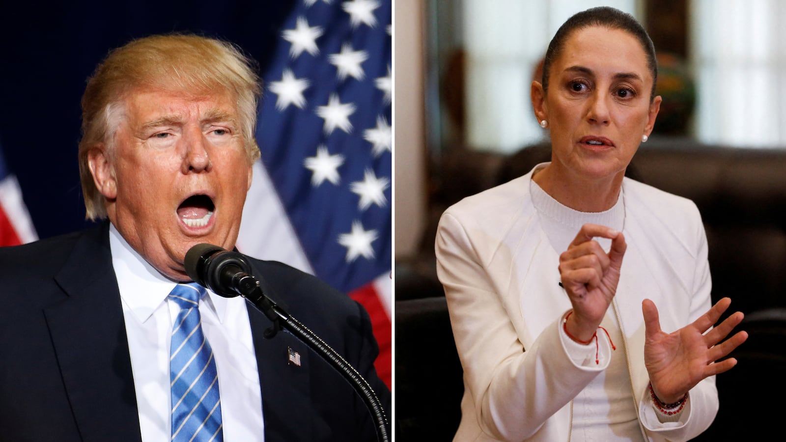 Donald Trump and Claudia Sheinbaum