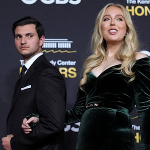 Tiffany Trump and her husband, Michael Boulos pose on the red carpet for the 2025 Kennedy Center Honors at the John F. Kennedy Center for the Performing Arts in Washington, D.C., U.S., December 7, 2025. REUTERS/Tom Brenner