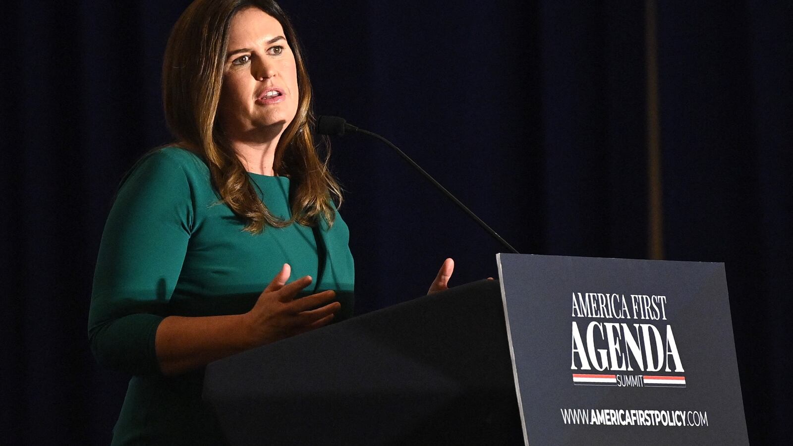 Former White House press secretary Sarah Huckabee Sanders.