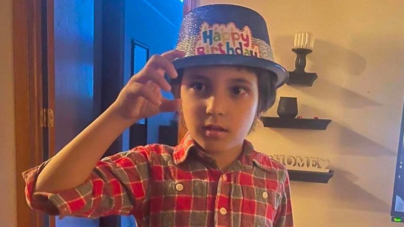 6-year-old Wadea Al-Fayoume celebrating his birthday.