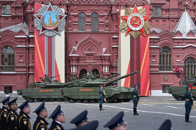 Russian T-72B3M tanks