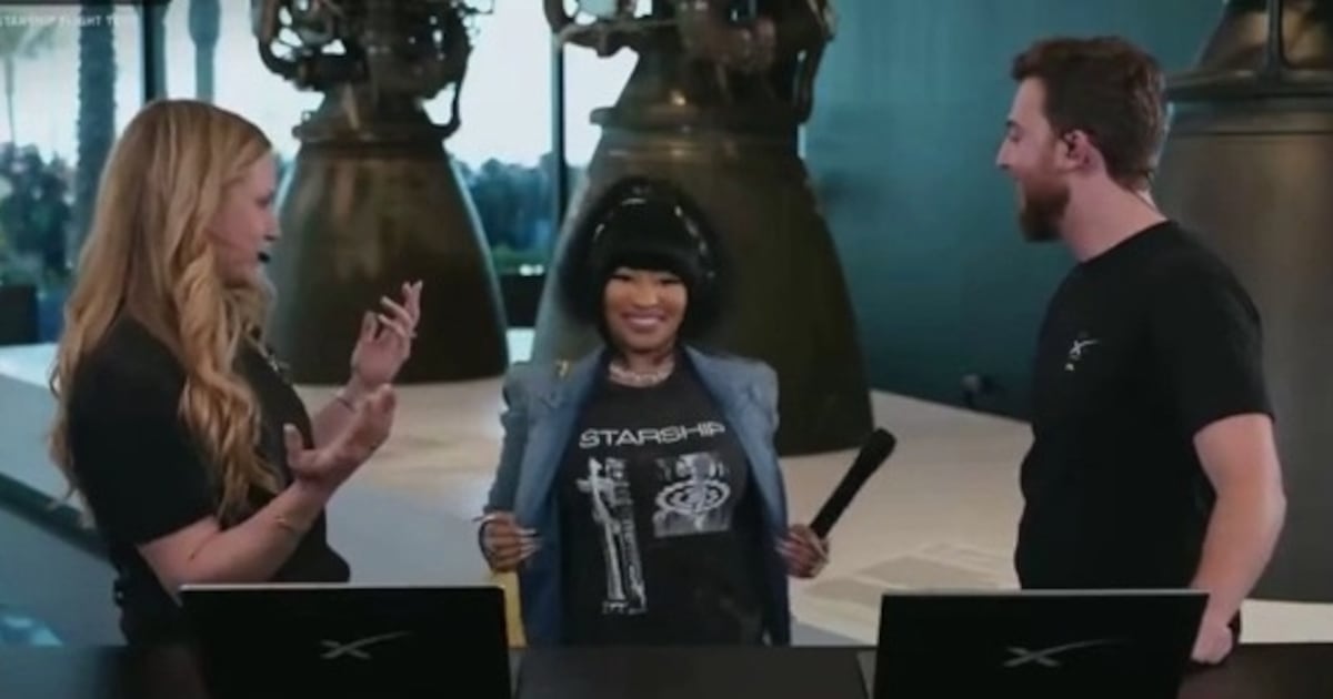 MAGA Rapper Nicki Minaj Makes Embarrassing Appearance at Elon Musk’s Failed Rocket Launch