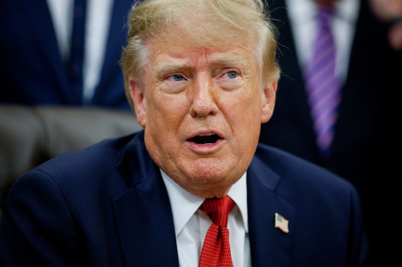 President Donald J. Trump makes an announcement on healthcare in the Oval Office at the White House in Washington, D.C., US, September 18, 2026.